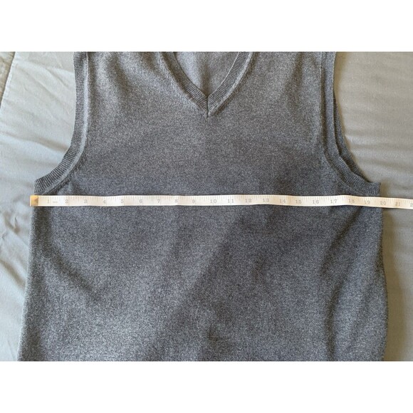 Club Room Mens Sweater Vests 1 Blue 1 Gray Size Medium V-Neck Pullover Lot of 2 - Picture 5 of 12